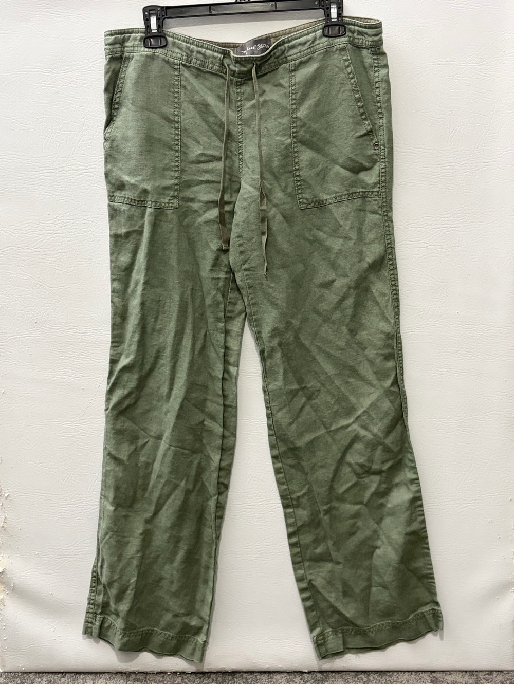 Michael Stars Olive Green Linen Drawstring Pants Small